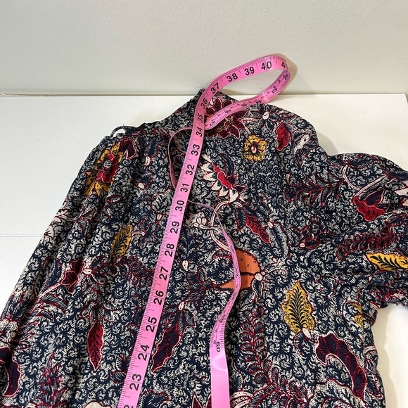 Madewell Ruffle-Sleeve Popover Mini Dress in Bali Blooms Easy fit Size XXL (18) - Picture 7 of 13